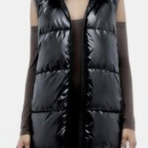 Zara Jackets & Blazers - NWT Zara Black Long Puffer Vest